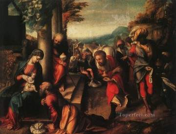  Antonio Obras - La adoración de los magos Manierismo renacentista Antonio da Correggio